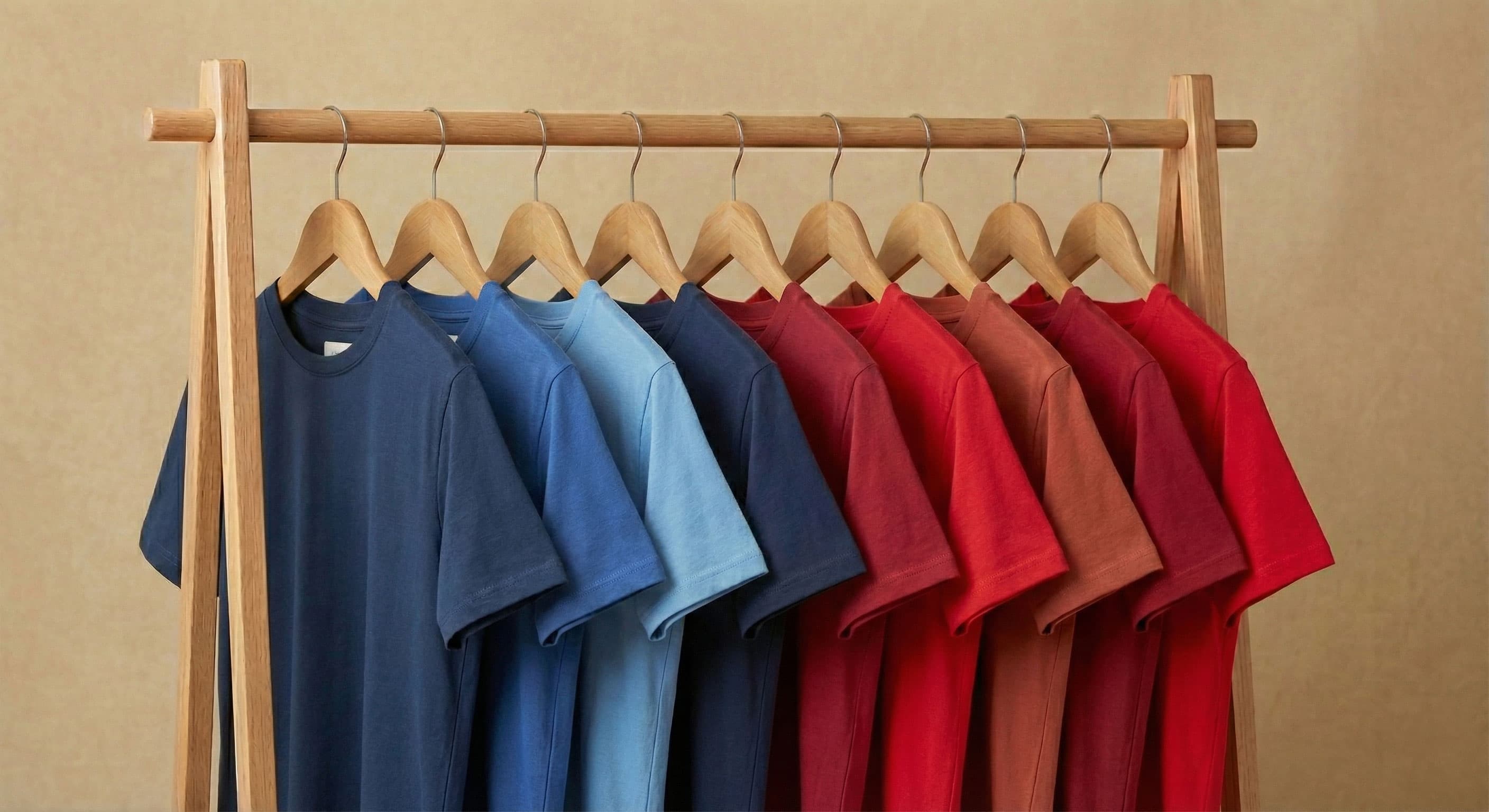 Quality school apparel on a rack